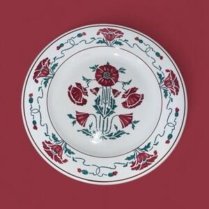 Antique Villeroy & Boch Dresden Saxony Red Poppy Dinner Plate Art Nouveau style